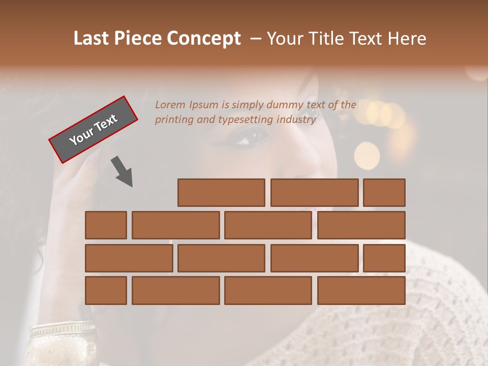 Closeup Earrings White PowerPoint Template