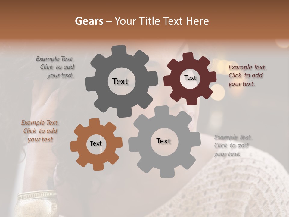 Closeup Earrings White PowerPoint Template