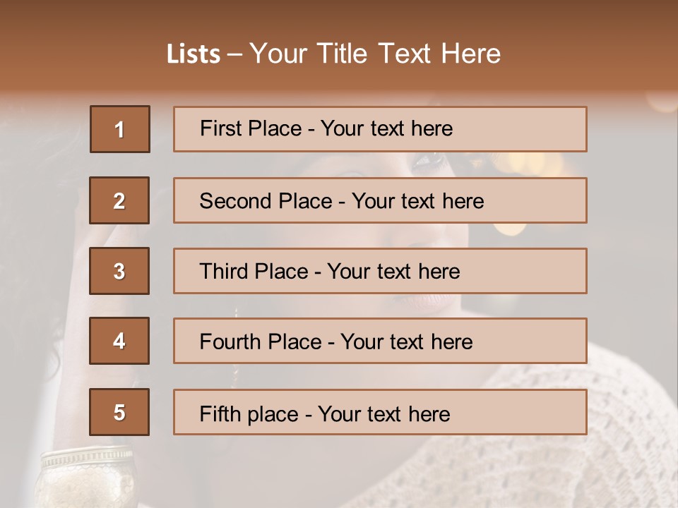 Closeup Earrings White PowerPoint Template