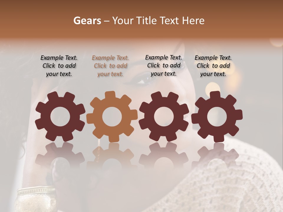 Closeup Earrings White PowerPoint Template