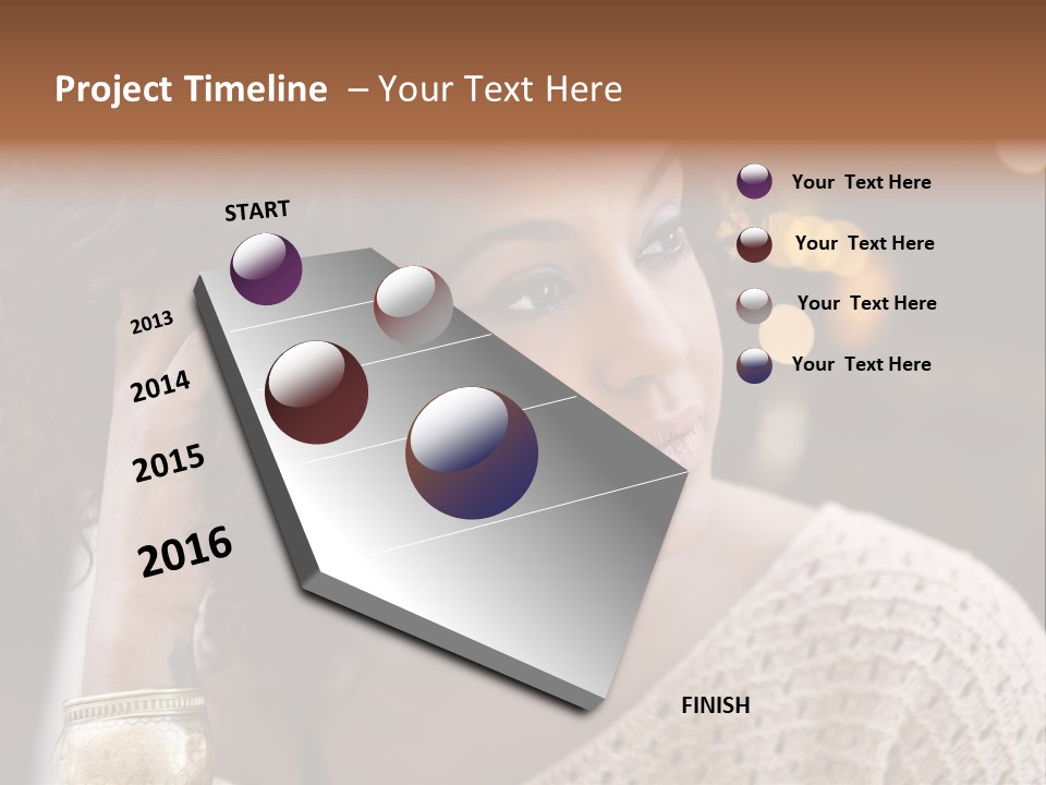 Closeup Earrings White PowerPoint Template