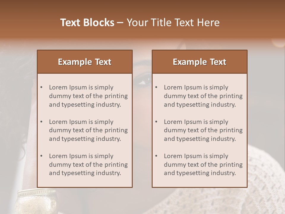 Closeup Earrings White PowerPoint Template