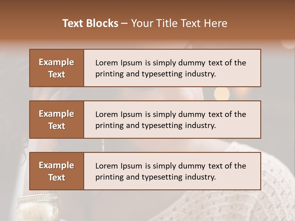 Closeup Earrings White PowerPoint Template