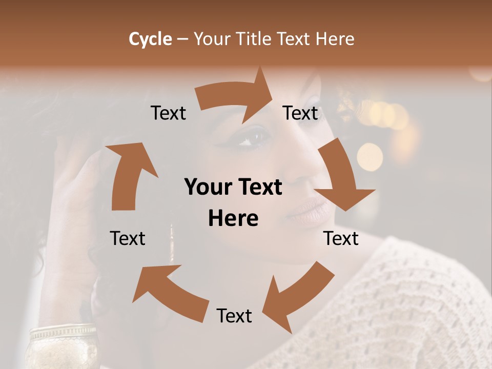 Closeup Earrings White PowerPoint Template