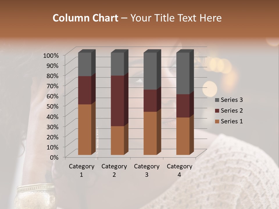 Closeup Earrings White PowerPoint Template