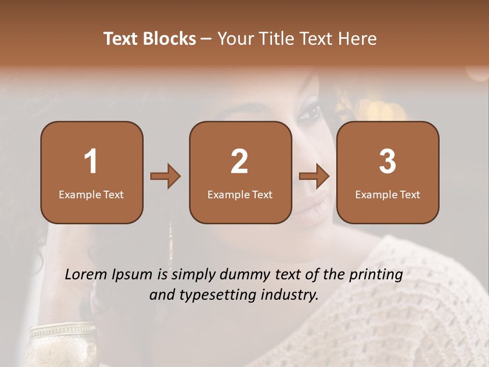 Closeup Earrings White PowerPoint Template