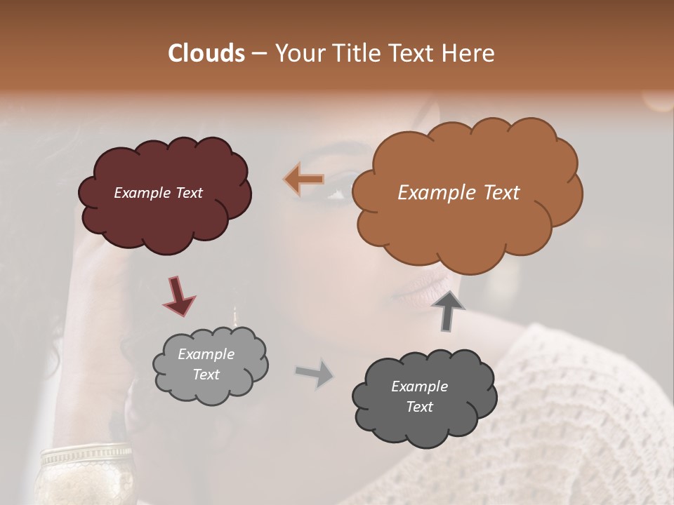 Closeup Earrings White PowerPoint Template