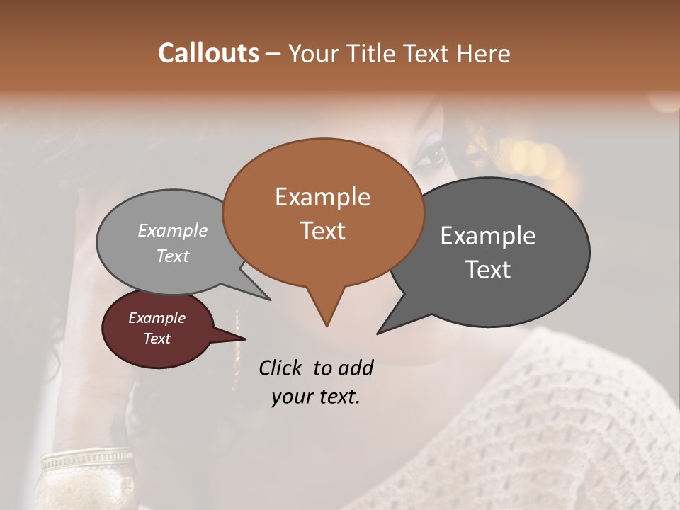 Closeup Earrings White PowerPoint Template