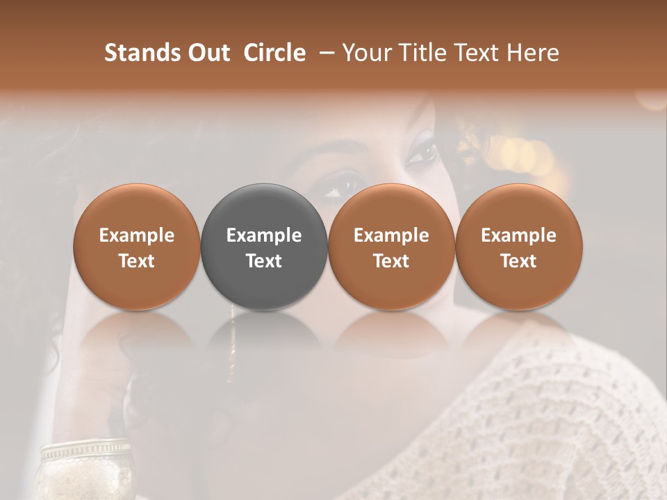 Closeup Earrings White PowerPoint Template