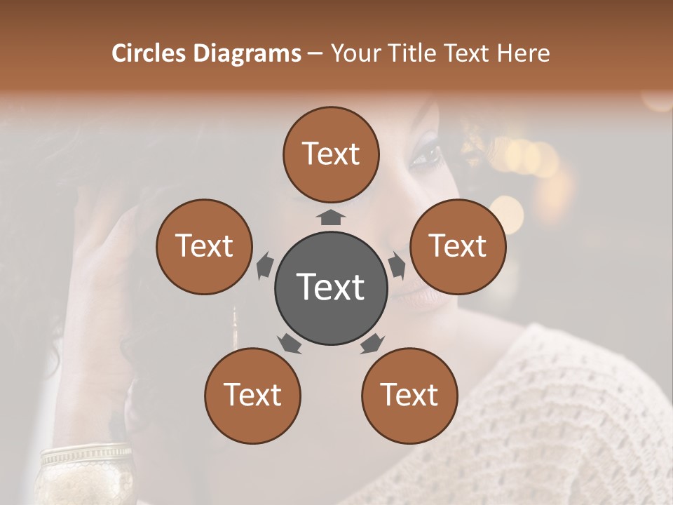 Closeup Earrings White PowerPoint Template