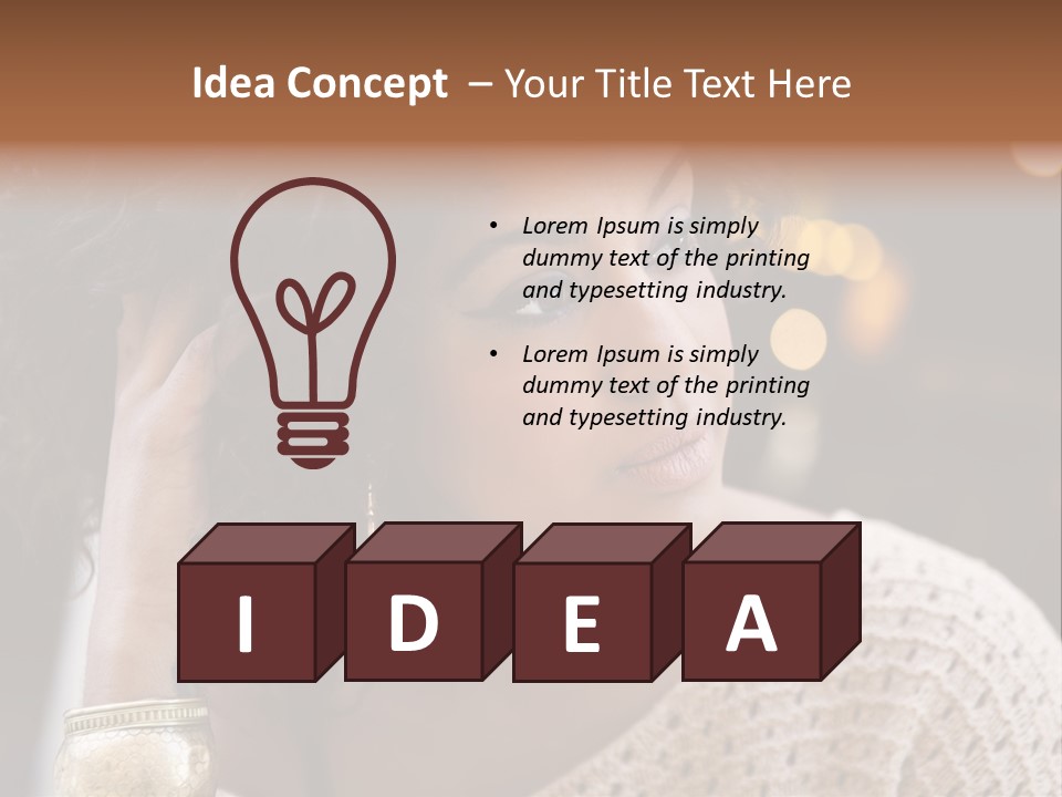 Closeup Earrings White PowerPoint Template