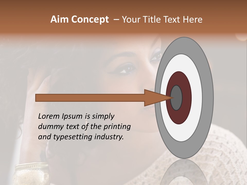 Closeup Earrings White PowerPoint Template