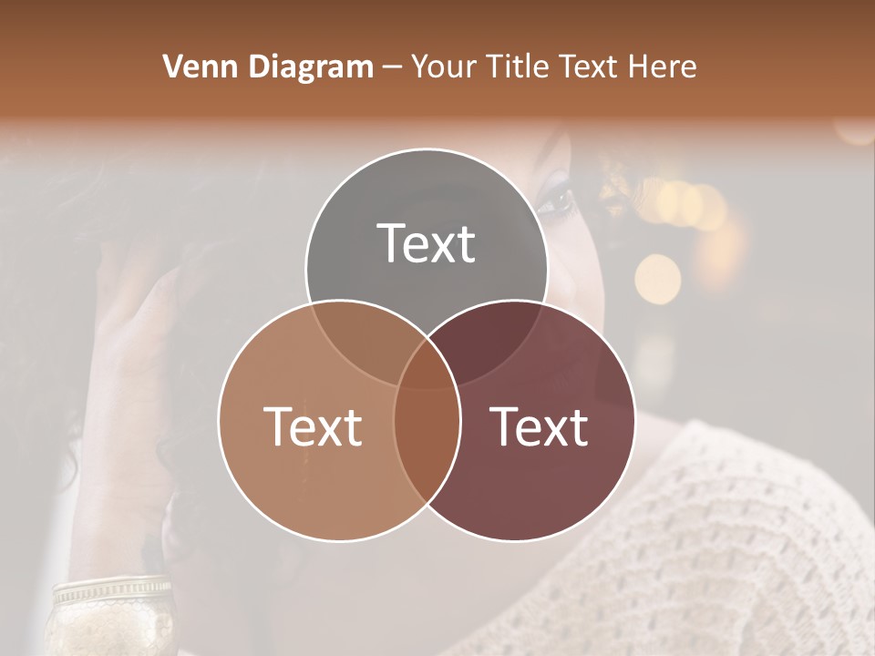 Closeup Earrings White PowerPoint Template