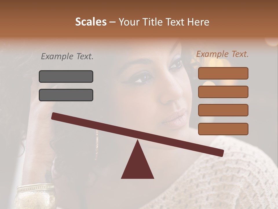 Closeup Earrings White PowerPoint Template