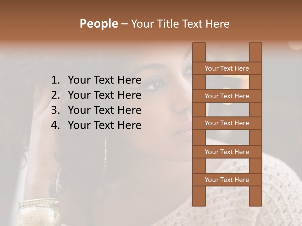 Closeup Earrings White PowerPoint Template