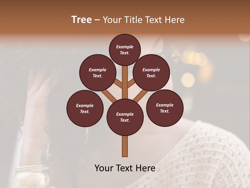 Closeup Earrings White PowerPoint Template