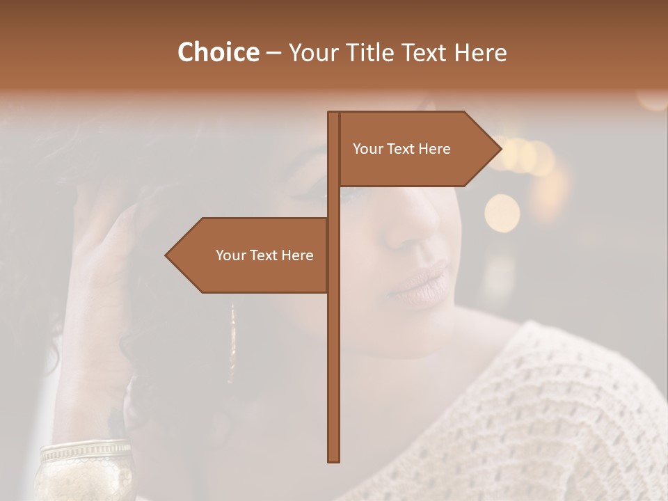 Closeup Earrings White PowerPoint Template