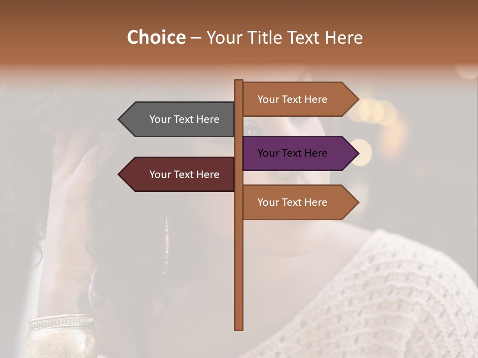 Closeup Earrings White PowerPoint Template