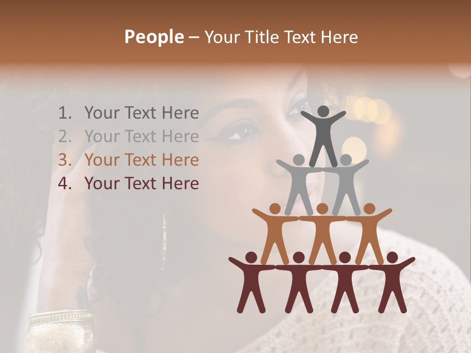 Closeup Earrings White PowerPoint Template