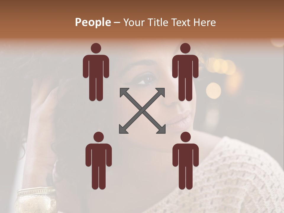 Closeup Earrings White PowerPoint Template