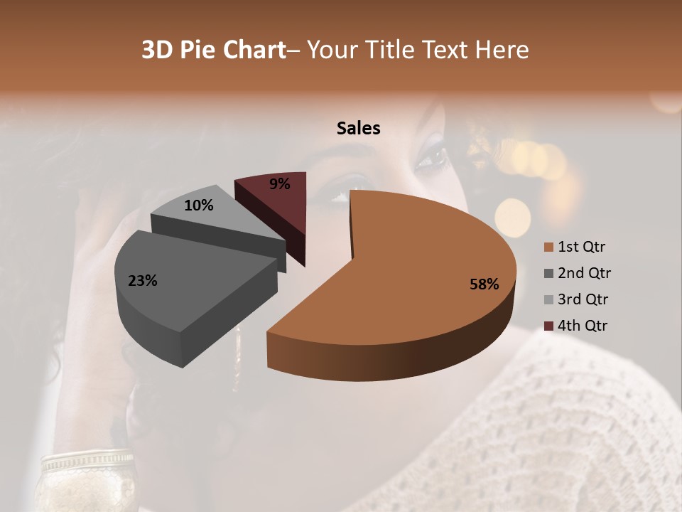 Closeup Earrings White PowerPoint Template