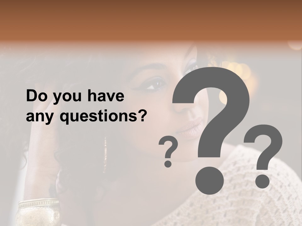 Closeup Earrings White PowerPoint Template