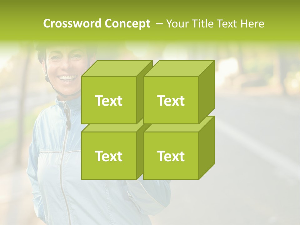 Helmet Happiness Stand PowerPoint Template