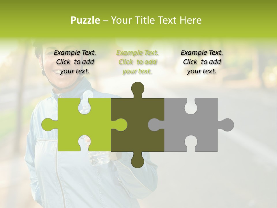 Helmet Happiness Stand PowerPoint Template