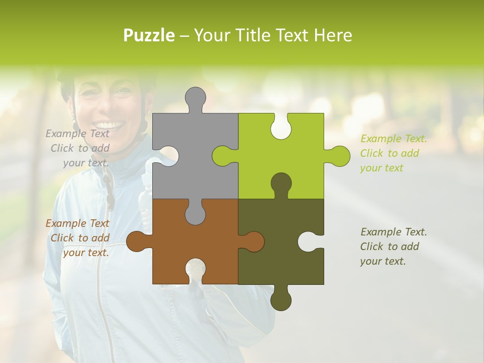 Helmet Happiness Stand PowerPoint Template