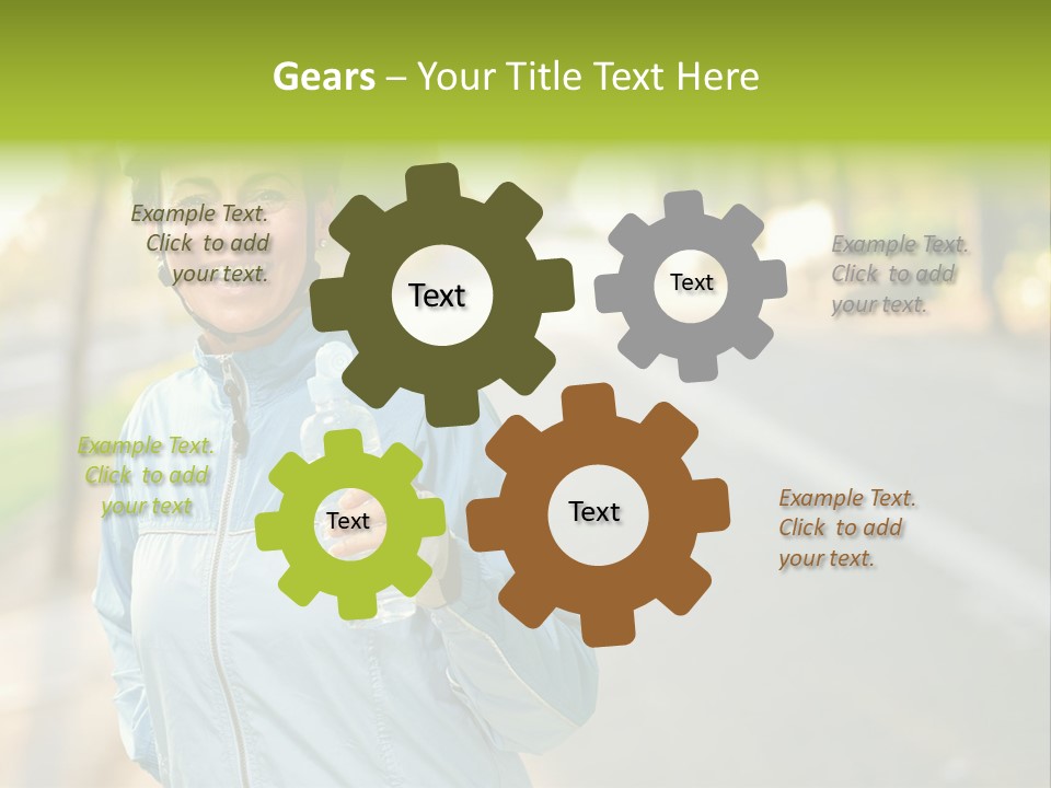 Helmet Happiness Stand PowerPoint Template