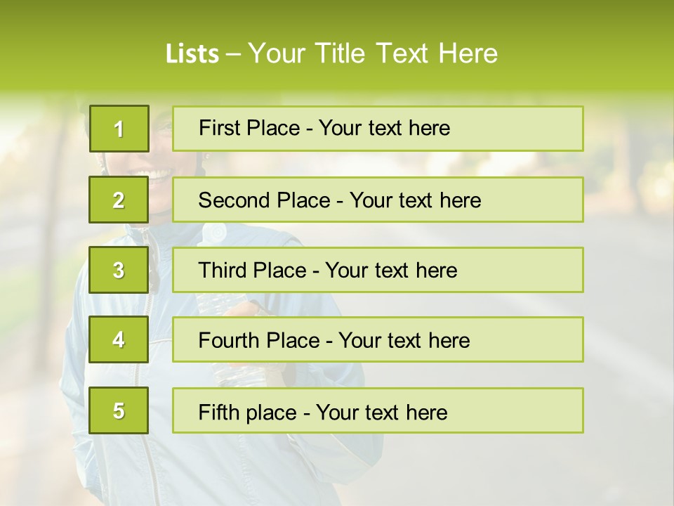 Helmet Happiness Stand PowerPoint Template