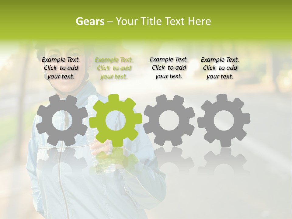 Helmet Happiness Stand PowerPoint Template