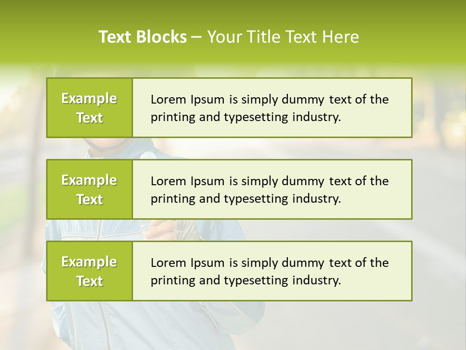 Helmet Happiness Stand PowerPoint Template