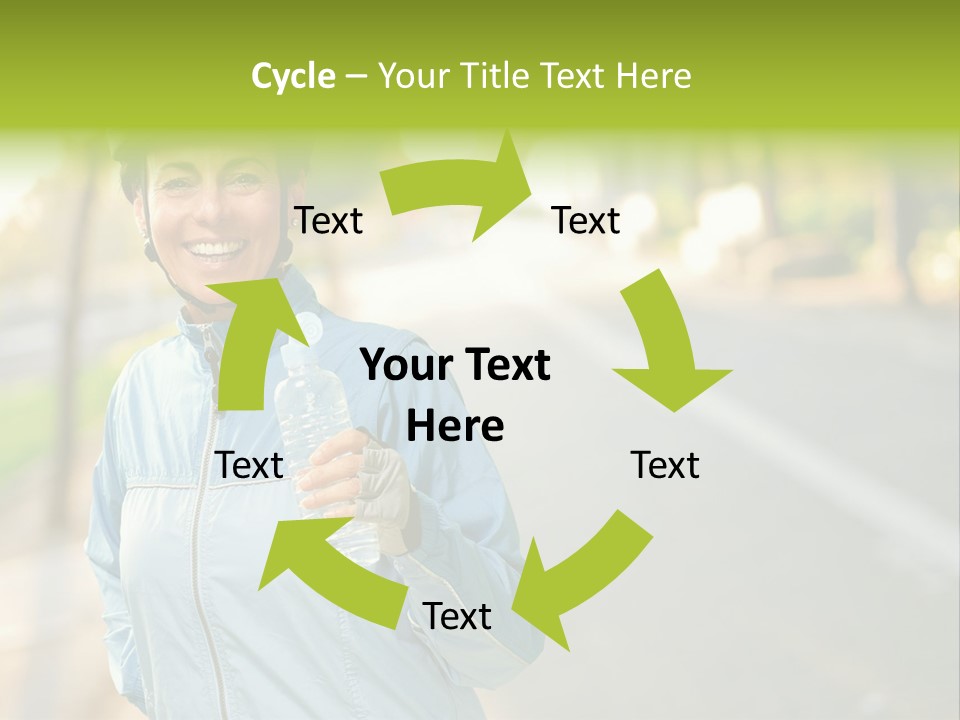 Helmet Happiness Stand PowerPoint Template