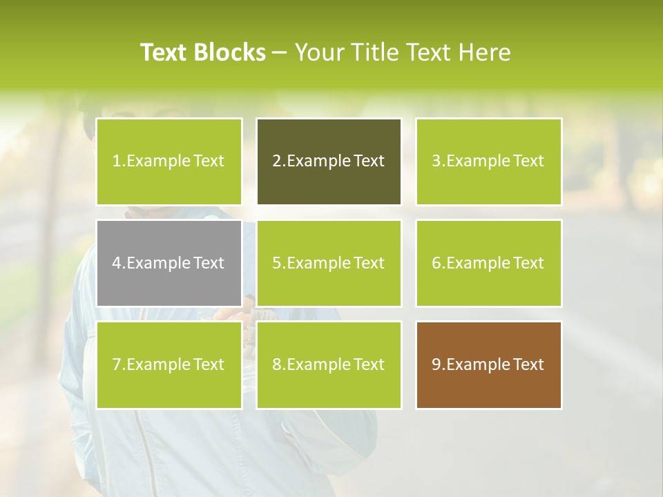 Helmet Happiness Stand PowerPoint Template
