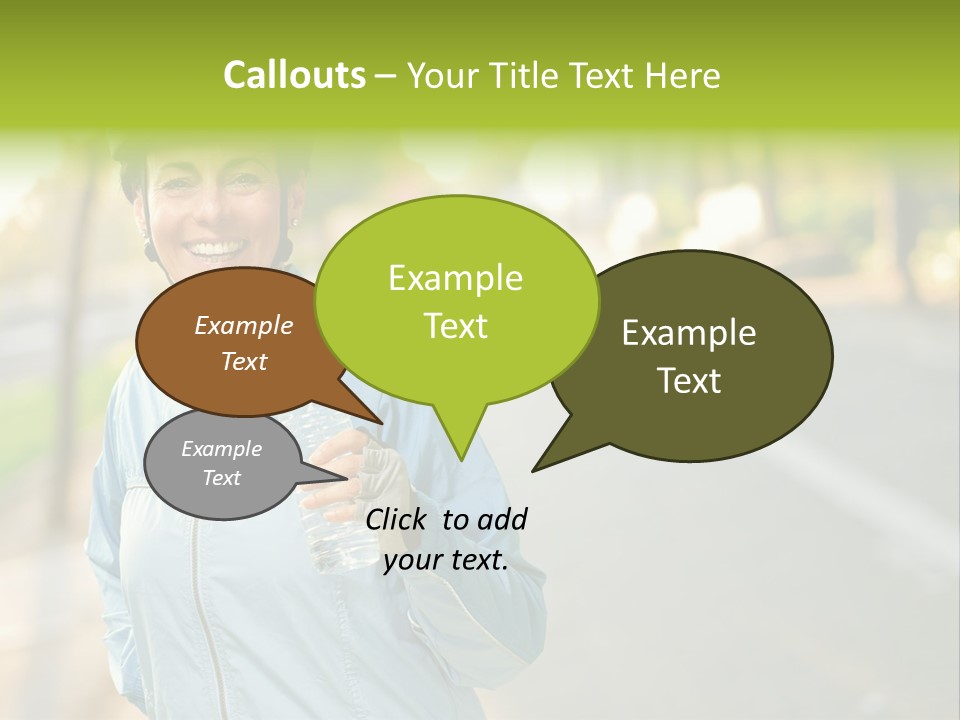 Helmet Happiness Stand PowerPoint Template