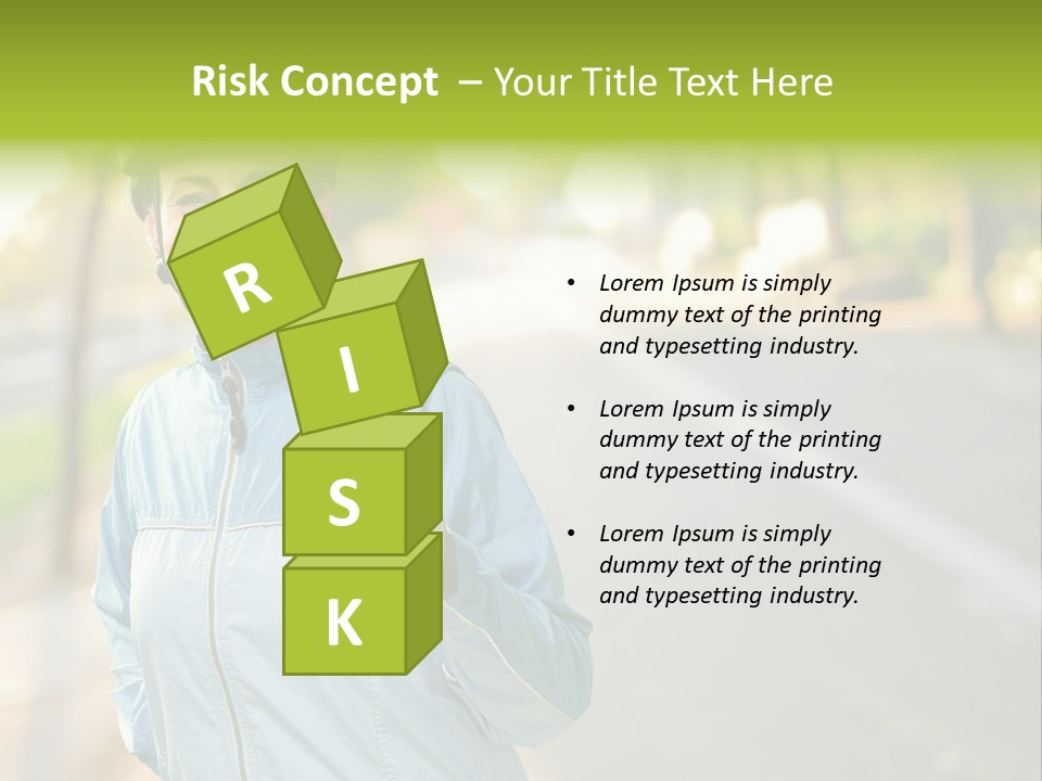 Helmet Happiness Stand PowerPoint Template