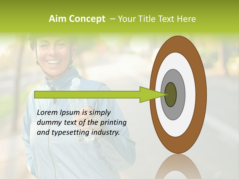 Helmet Happiness Stand PowerPoint Template