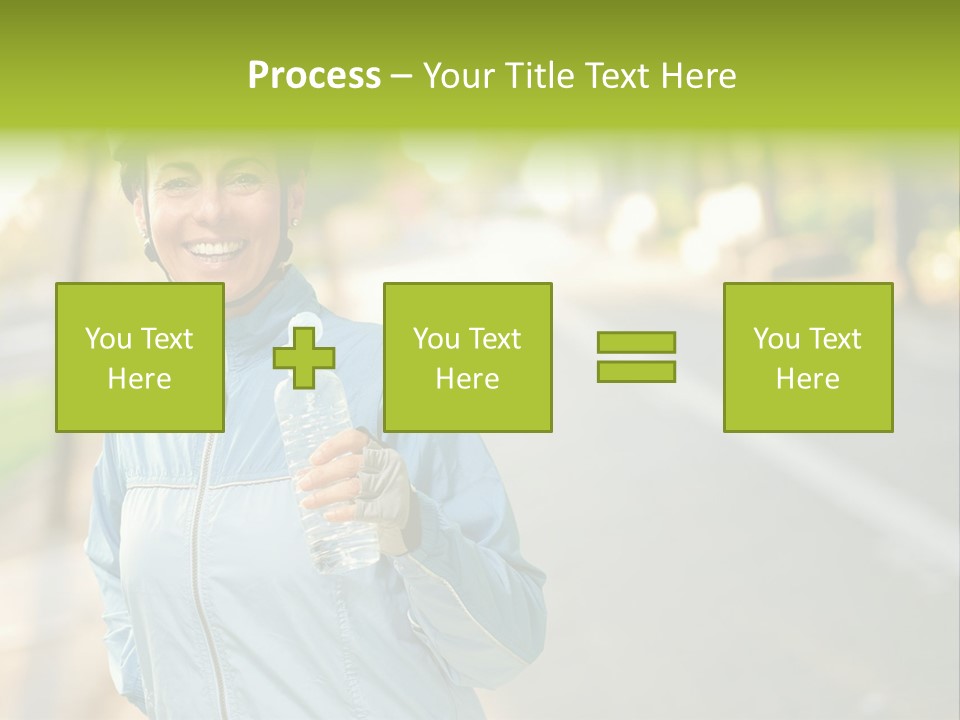 Helmet Happiness Stand PowerPoint Template