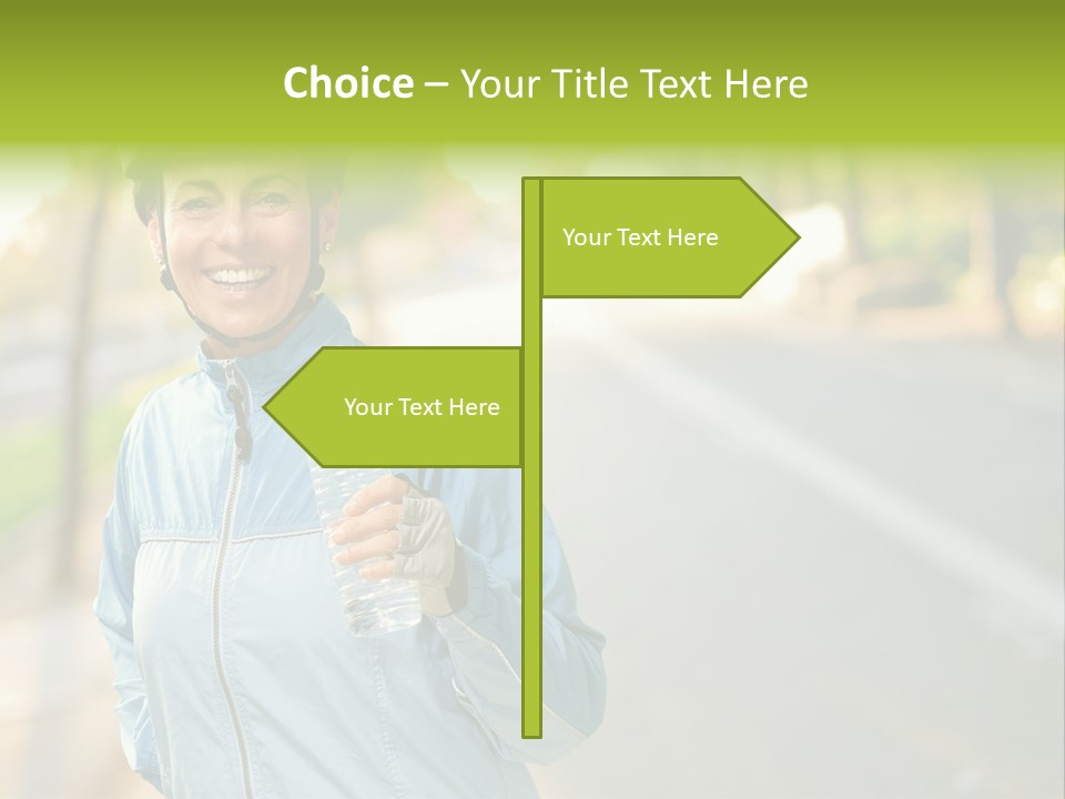 Helmet Happiness Stand PowerPoint Template