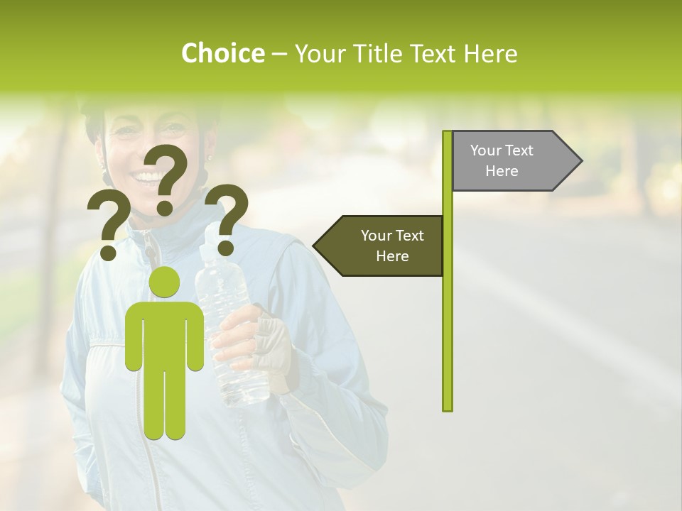 Helmet Happiness Stand PowerPoint Template