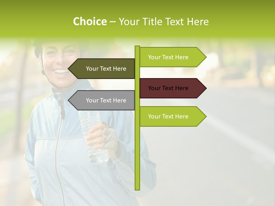 Helmet Happiness Stand PowerPoint Template