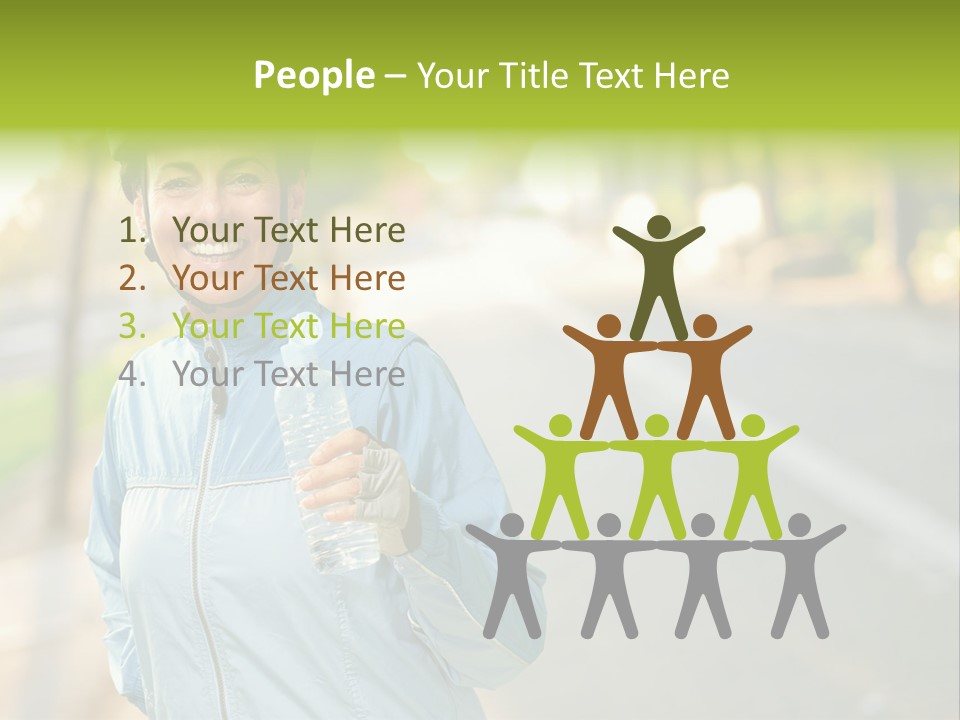 Helmet Happiness Stand PowerPoint Template