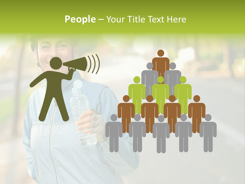 Helmet Happiness Stand PowerPoint Template