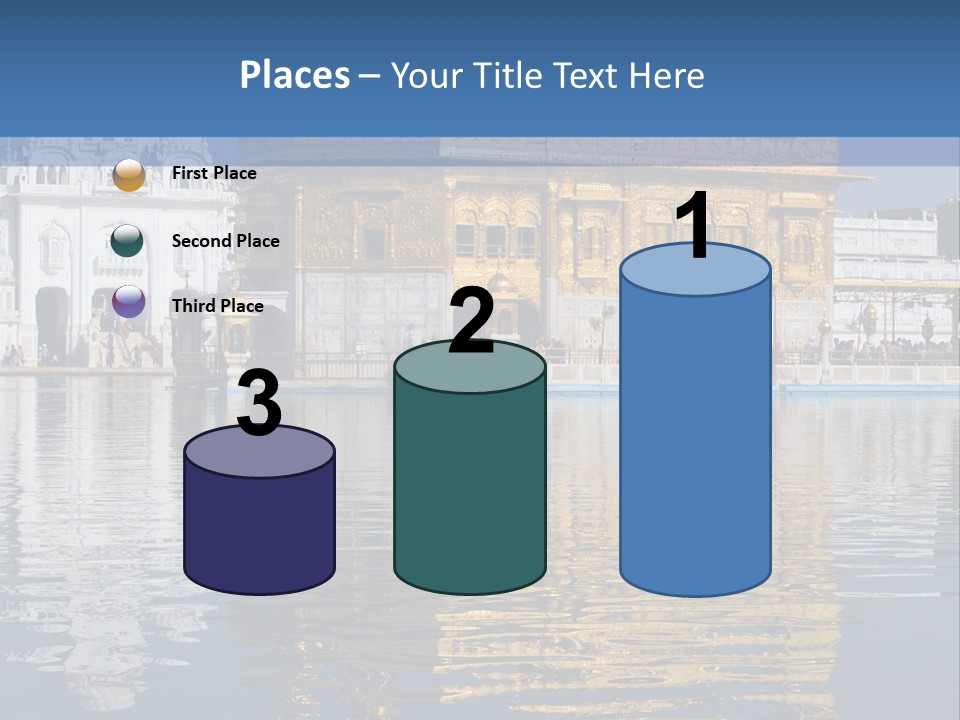 Gold Destination Pilgrimage PowerPoint Template