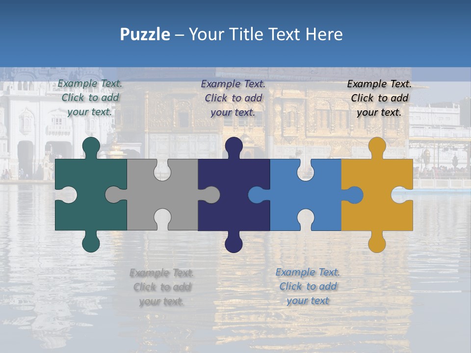 Gold Destination Pilgrimage PowerPoint Template