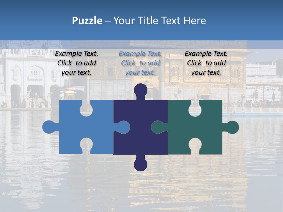 Gold Destination Pilgrimage PowerPoint Template