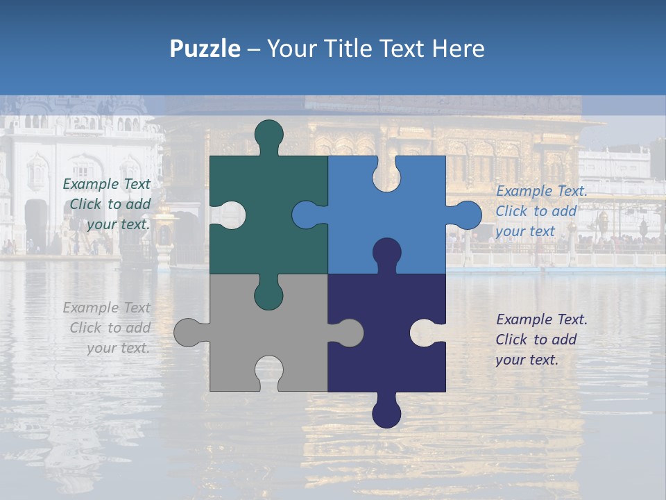 Gold Destination Pilgrimage PowerPoint Template