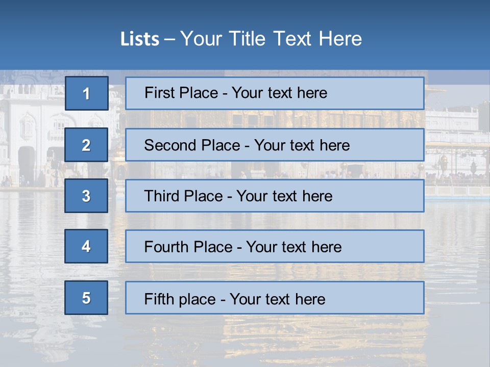 Gold Destination Pilgrimage PowerPoint Template