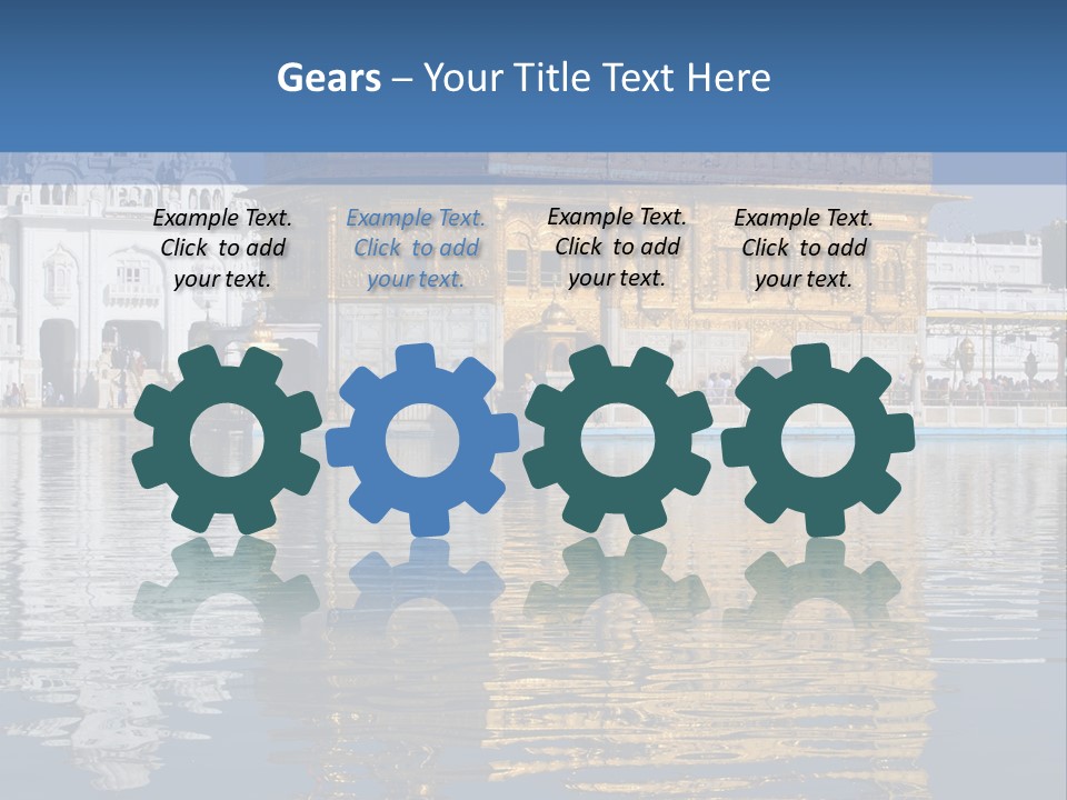 Gold Destination Pilgrimage PowerPoint Template